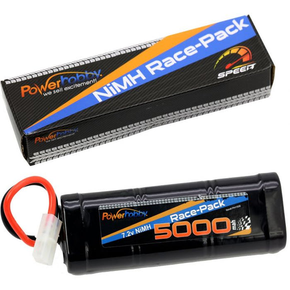 7.2V 6-Cell 5000mAh NiMH Flat Battery Pack w/Tamiya Plug - Race Dawg RC