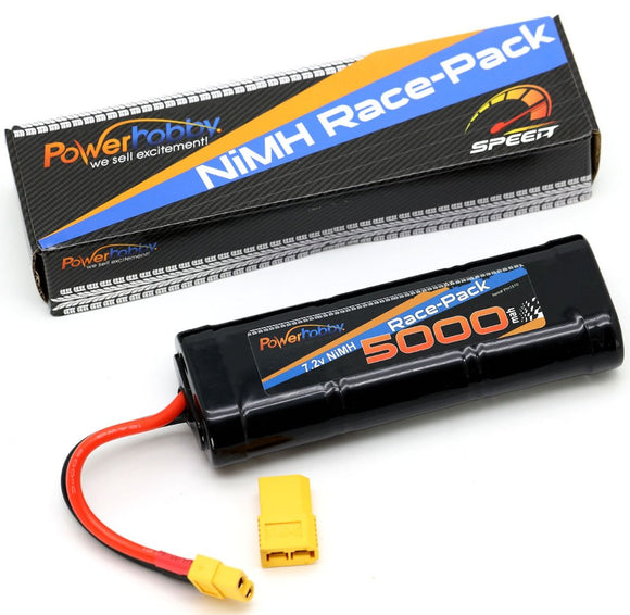 7.2V 6-Cell 5000mAh NiMH Flat Battery Pack w/XT60 & TRX HC P - Race Dawg RC