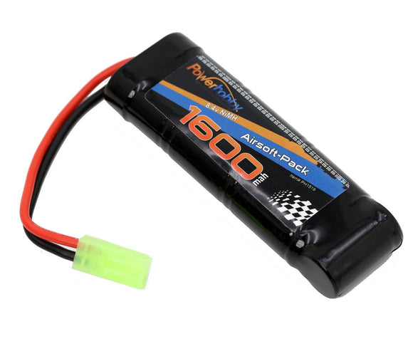 8.4V 1600mAh Airsoft Battery NiMH Flat Battery Pack with Mi - Race Dawg RC