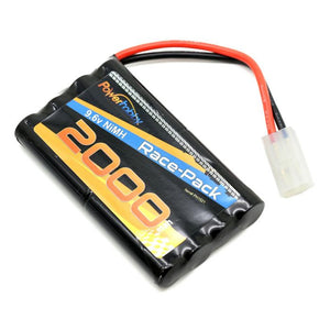 Airsoft NiMH 9.6V 2000mAh Battery Pack for RC Car, Robot - Race Dawg RC