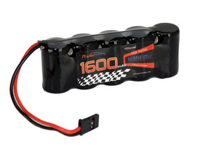 6V 1600mAh NiMH Flat Battery Pack w/ Hitec Connector - Race Dawg RC