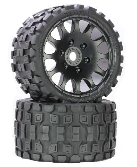 Scorpion Belted Monster Truck Wheel / Tires (pr.) - Race - Race Dawg RC