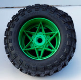1/8 Defender 3.8" Belted All Terrain Tires 17mm Mounted - Race Dawg RC