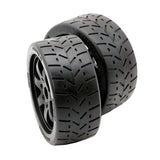 1/8 Gripper 42/100 Belted Mounted Tires 17mm Black - Race Dawg RC