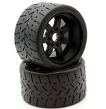 1/8 Gripper 54/100 Belted Mounted Tires 17mm Black - Race Dawg RC