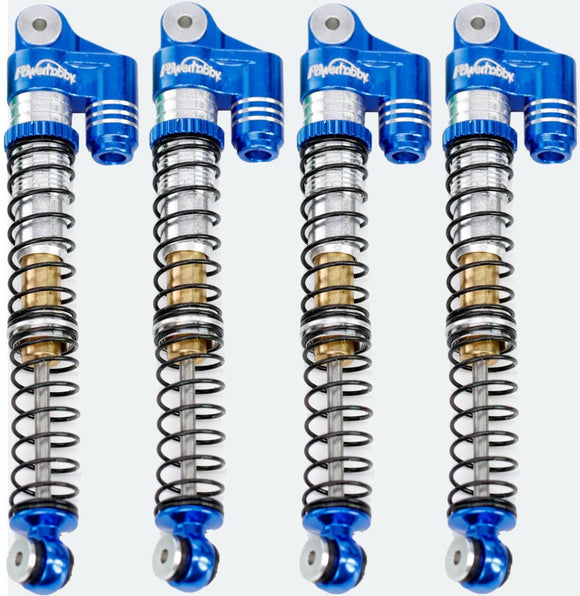 1/24 Aluminum 58mm Long Travel Shocks, Blue, for Axial SCX24 - Race Dawg RC