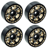1.0" Black Brass Beadlock Crawler Wheels, 1/24 TRX4M - Race Dawg RC