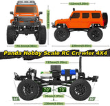1/24 Tetra24 X3 Portal Edition RTR Scale Mini Crawler, Orange - Race Dawg RC
