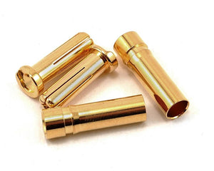ProTek RC 5.0mm "Super Bullet" Solid Gold Connectors (2 Male/2 Female) - Race Dawg RC
