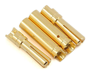 ProTek RC 4.0mm "Super Bullet" Solid Gold Connectors (2 Male/2 Female) - Race Dawg RC