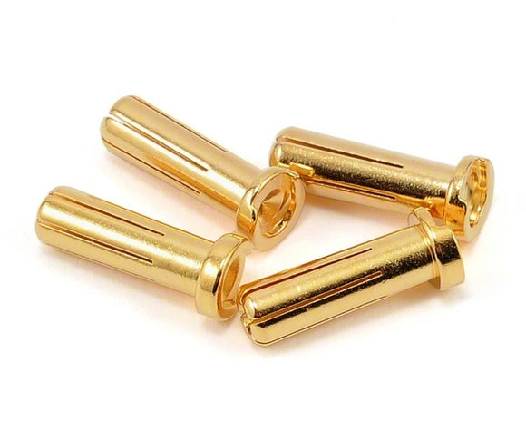 5.0mm Super Bullet Sold Gold Connectors (4 Male) - Race Dawg RC