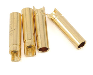 4.0mm Super Bullet Solid Gold Connectors (4 Female) - Race Dawg RC