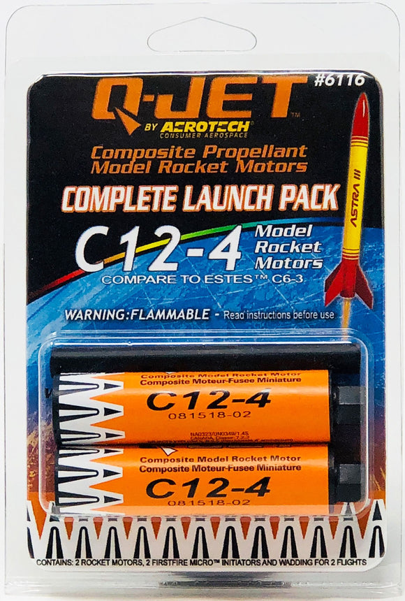 C12-4 (2-pack) Model Rocket Motors - Race Dawg RC