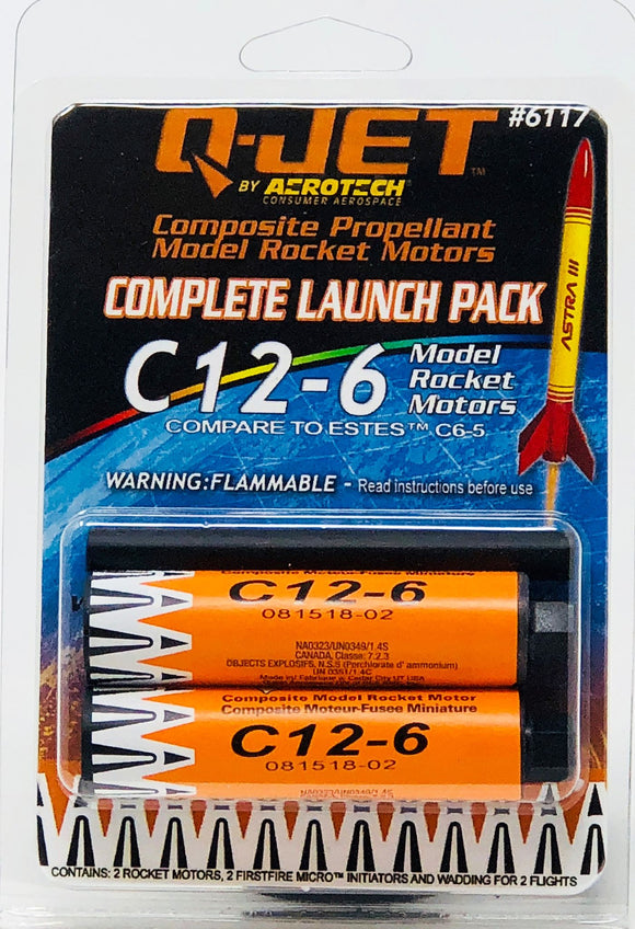 C12-6 (2-pack) Model Rocket Motors - Race Dawg RC