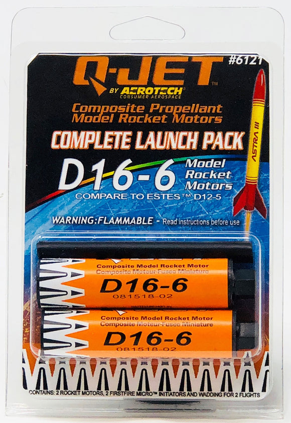 D16-6 (2-pack) Model Rocket Motors - Race Dawg RC