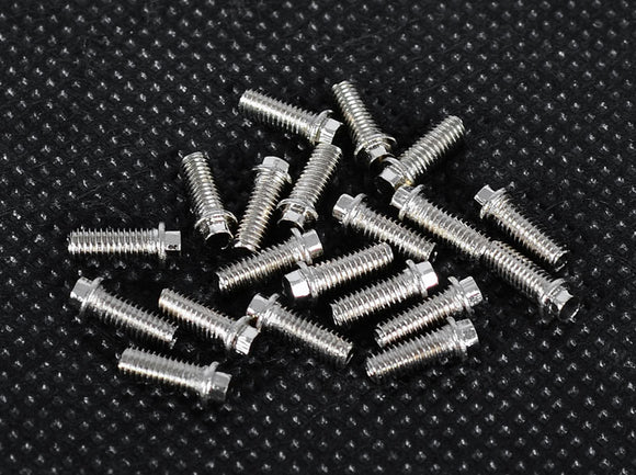 Miniature Scale Hex Bolts (M3x8mm) (Silver) - Race Dawg RC