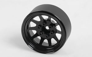 OEM Stamped Steel 1.9" Beadlock Wheels (Black) - Race Dawg RC