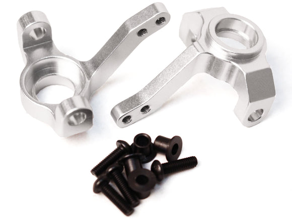 SCX10 Aluminum Steering Knuckle Set, Silver - Race Dawg RC