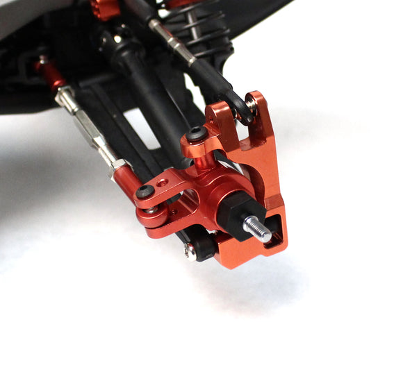 Slash 4WD Aluminum Front Steering Knuckles (pr) - Red - Race Dawg RC
