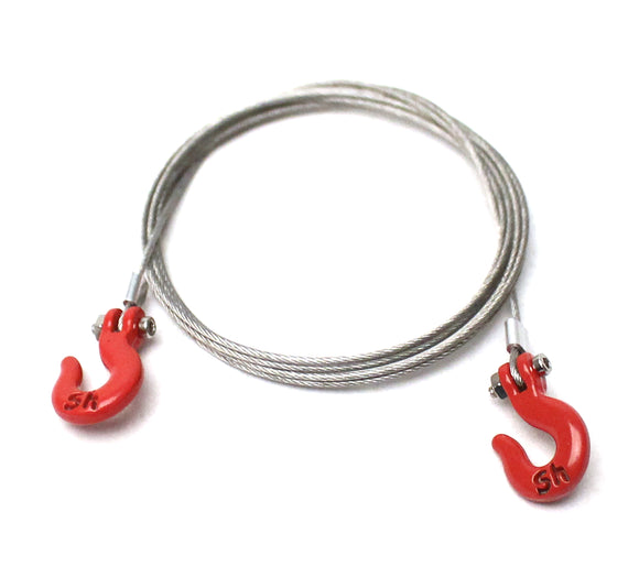 1/10 Scaler Tow Hooks and Braided Wire Set - Race Dawg RC