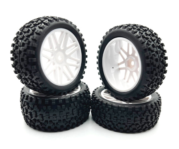 1/10 Off-Road V Line White Wheels (4pcs) Width Front:37mm - Race Dawg RC