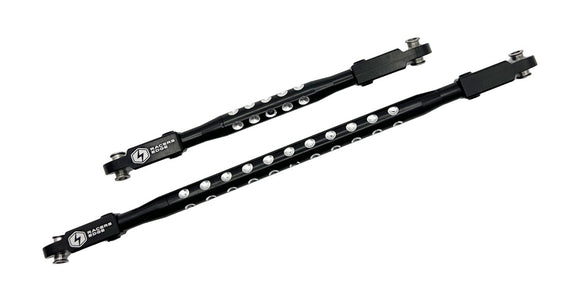 Aluminum CNC Steering Rod Set for Axial SCX6 Black - Race Dawg RC