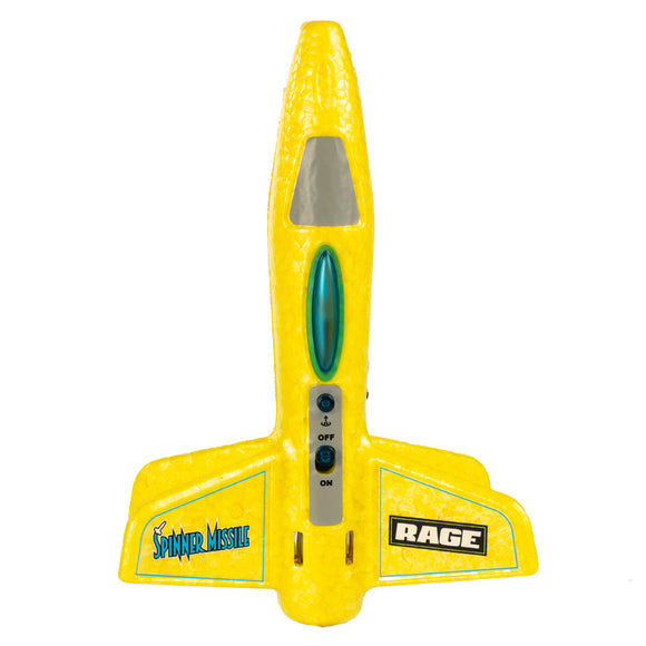 Spinner Missile - Yellow Electric Free-Flight Rocket - Race Dawg RC