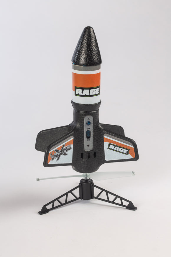 Spinner Missile X - Black Electric Free-Flight Rocket - Race Dawg RC