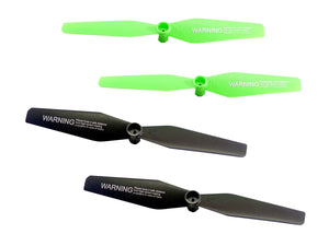 Propeller Set (4) Green/Black (2 of each color); Stinger 2.0 - Race Dawg RC