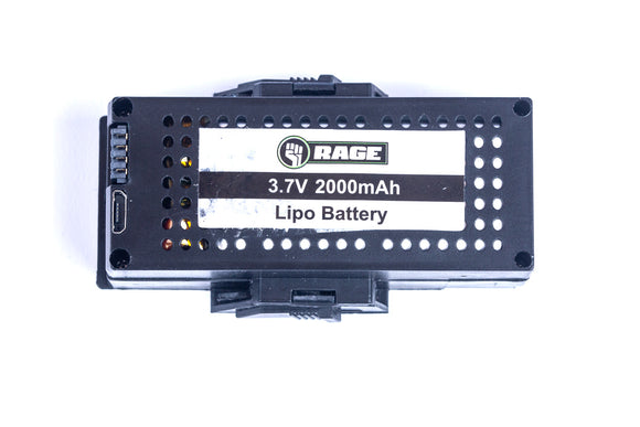 3.7V 1S 2000mAh Lipo Battery w/Case; Stinger 2.0 - Race Dawg RC