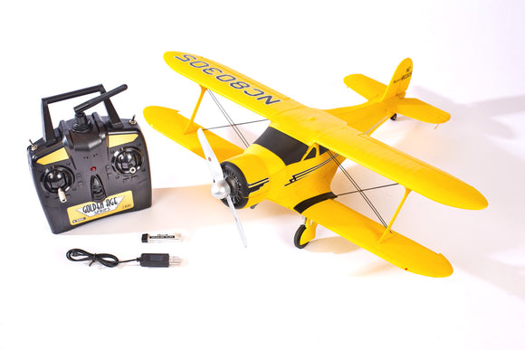 Beechcraft D17 Staggerwing Micro RTF w/PASS System - Race Dawg RC