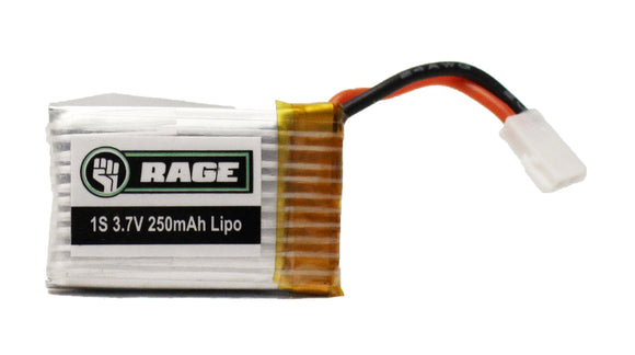 1S 3.7V 250mAh Lipo Battery; X-Fly - Race Dawg RC