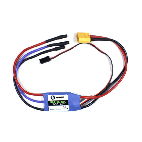 30Amp, 2-3S Brushless ESC w/BEC for Airplanes - Race Dawg RC