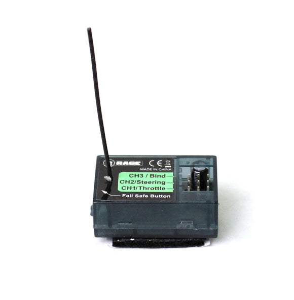 2.4Ghz 2ch Receiver (Manual Bind); Velocity 800 BL - Race Dawg RC