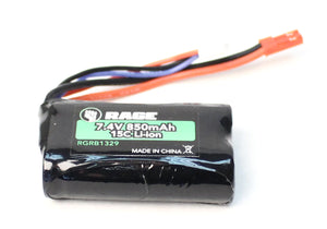 7.4V 2S 850mAh Battery w/ JST Connector: Eclipse - Race Dawg RC