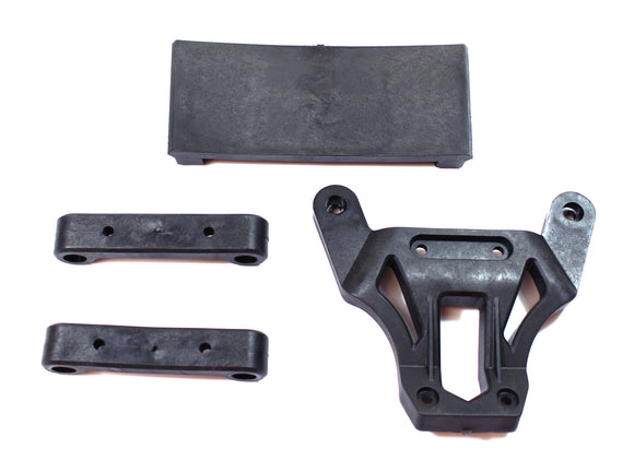 Steering Top Plate & Front Hinge Pin Brace Set: RZX - Race Dawg RC