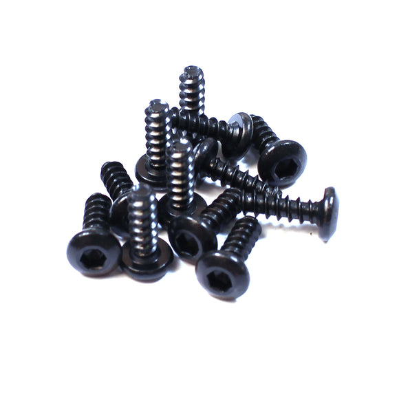 Hex Button Head Self Tapping Screws 4x12mm (12): RZX - Race Dawg RC