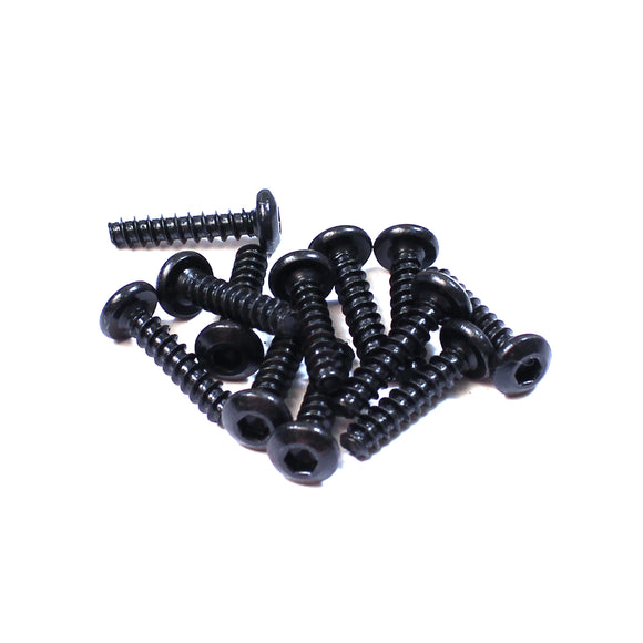 Hex Button Head Self Tapping Screws 4x18mm (12): RZX - Race Dawg RC