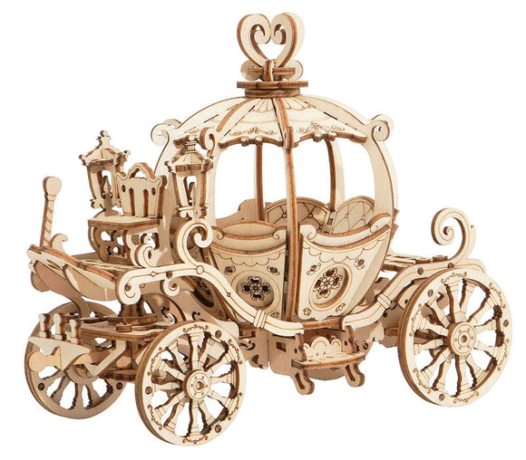Classic 3D Wood Puzzles; Pumpkin Carriage/Cart - Race Dawg RC