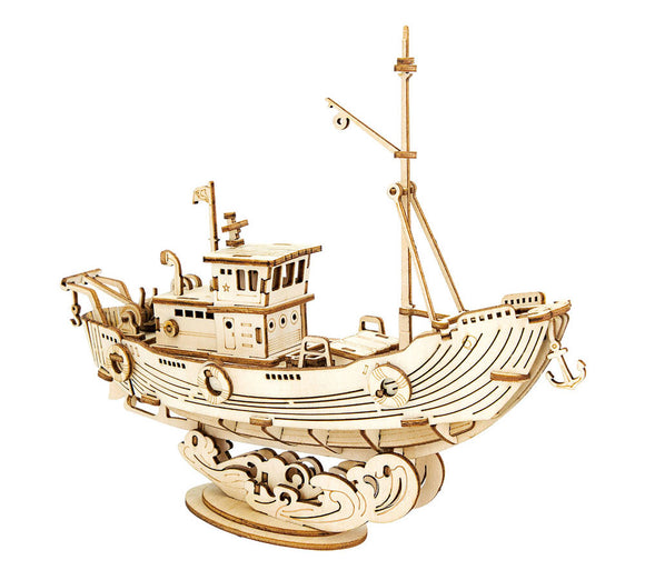 Classic 3D Wood Puzzles; Fishing Ship - Race Dawg RC