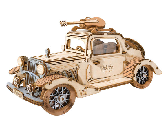 Classic 3D Wood Puzzles; Vintage Car - Race Dawg RC