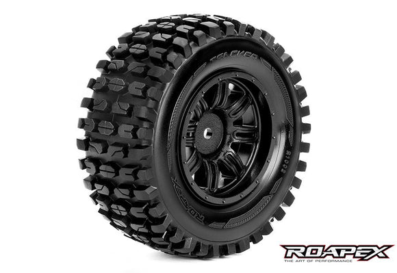 Tracker 1/10 Shortcourse Tire Black Wheel with 12mm Hex - Race Dawg RC