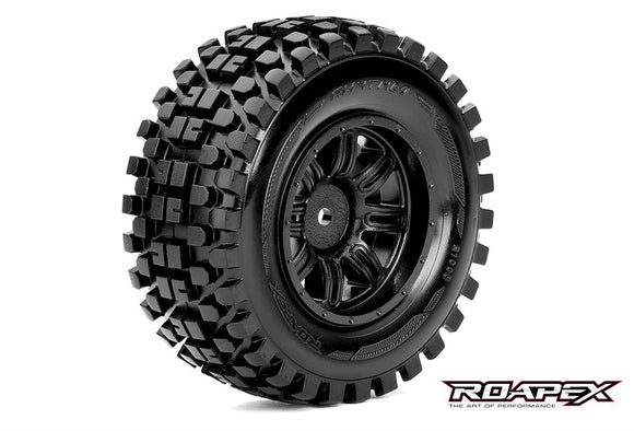 Rhythm 1/10 Shortcourse Tire Black Wheel with 12mm Hex - Race Dawg RC