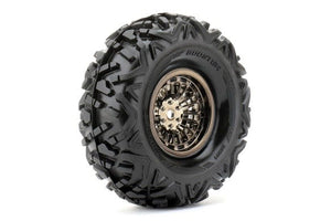 Booster 1/10 Crawler Tires Mounted on Chrome Black 1.9" - Race Dawg RC