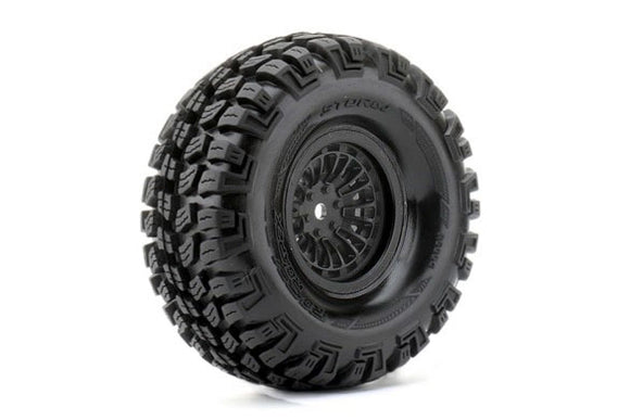 Storm 1/10 Crawler Tires Mounted on Black 1.9