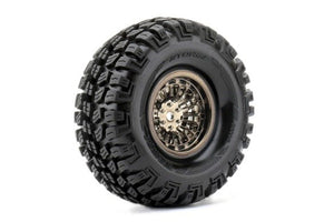 Storm 1/10 Crawler Tires Mounted on Chrome Black 1.9" - Race Dawg RC