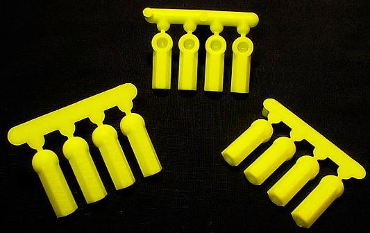 HVY DUTY ROD ENDS YELLOW/12 - Race Dawg RC