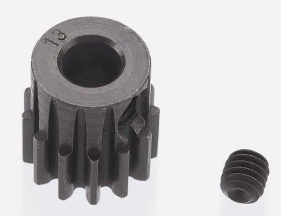 EXTRA HARD 13 TOOTH BLACKENED STEEL 32P PINION 5M/M - Race Dawg RC