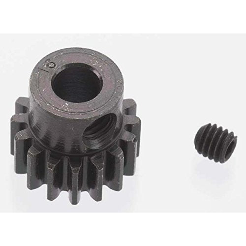 EXTRA HARD 16 TOOTH BLACKENED STEEL 32P PINION 5M/M - Race Dawg RC