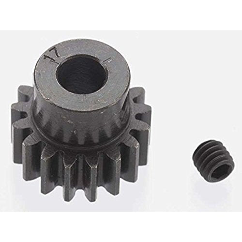 EXTRA HARD 17 TOOTH BLACKENED STEEL 32P PINION 5M/M - Race Dawg RC